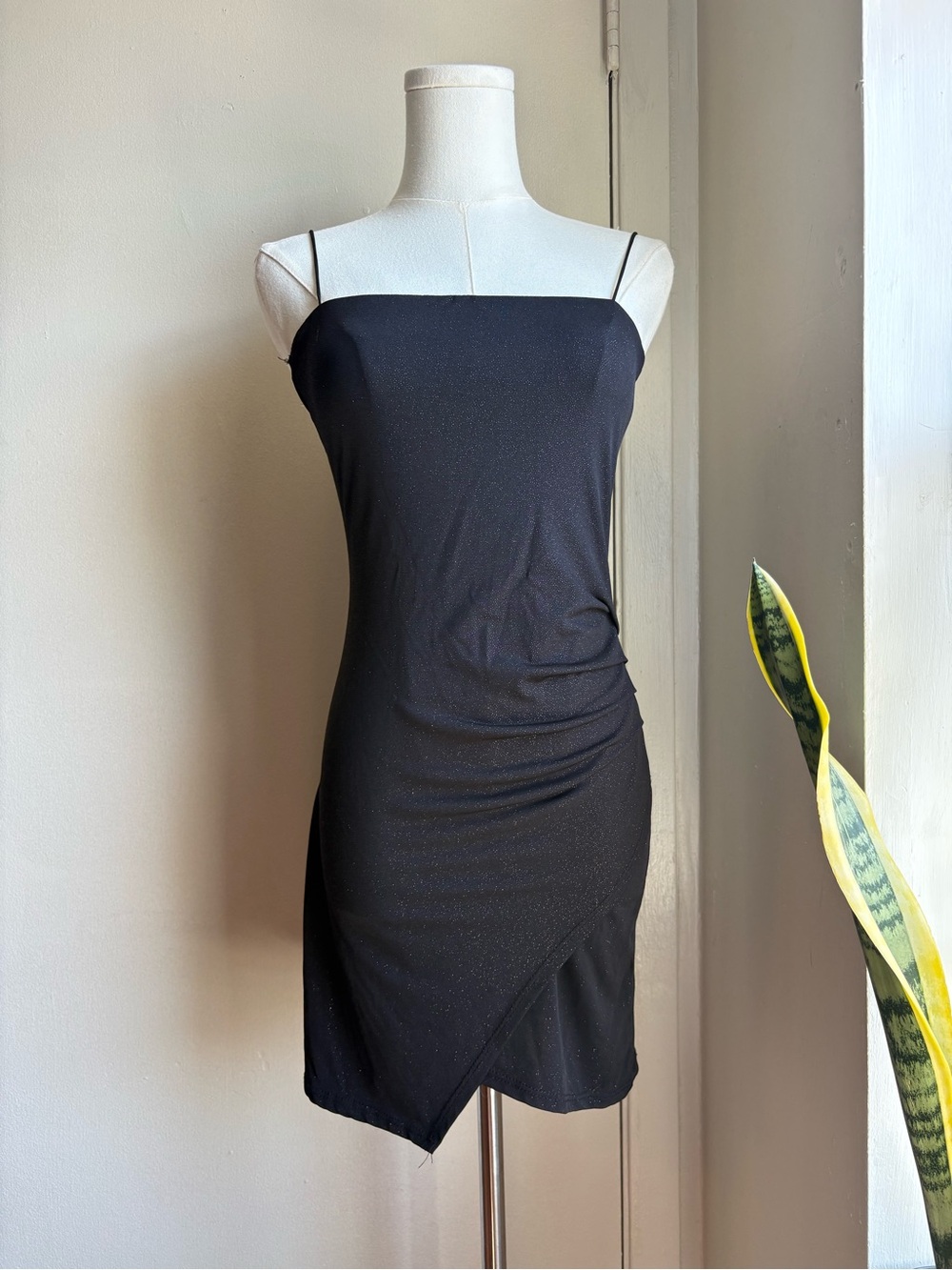 windsor 90s y2k shimmer noir body con mini dress